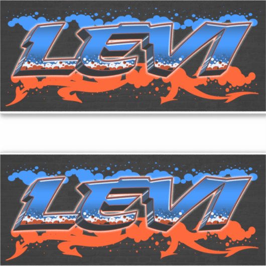Levi Vorname Name Graffiti Aufkleber Sticker (Voorkant)