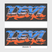 Levi Vorname Name Graffiti Aufkleber Sticker (Vel)