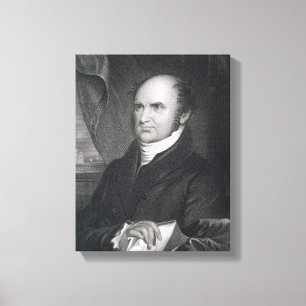 Levi Woodbury, gegraveerd door Robert E. Whitekerk Canvas Afdruk