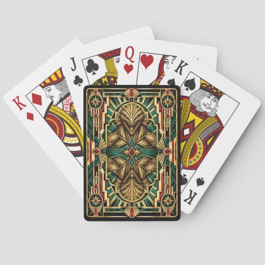 Leviathan, Art Deco Mythisch Pokerkaarten (Achterkant)