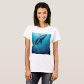Leviathan's vlucht naar vrijheid - surrealistische t-shirt (Voorkant volledig)