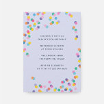 Levider Colorful Confetti Kids Birthday Party Kaart<br><div class="desc">Onze uitnodiging voor Confettien verjaardagsfeestjes is voorzien van een leuke en kleurrijke polka dots op een lavendere achtergrond. Als je meer objecten wilt zien,  kun je het collectie 'Confettien' bekijken.</div>