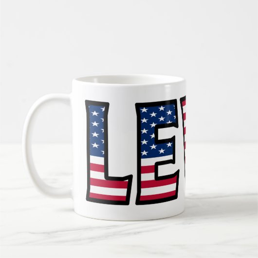 Levin Name Vorname USA styled Tasse Kaffeetasse Koffiemok (Links)