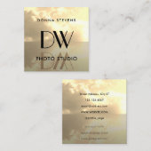 Levitatief initiaal-vliegsymbool vierkante visitekaartje (Voorkant / Achterkant)