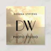 Levitatief initiaal-vliegsymbool vierkante visitekaartje (Voorkant)