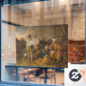 Levite en zijn concubine in Gibeah, het Oude Testa Raamsticker (Cafe Raam)