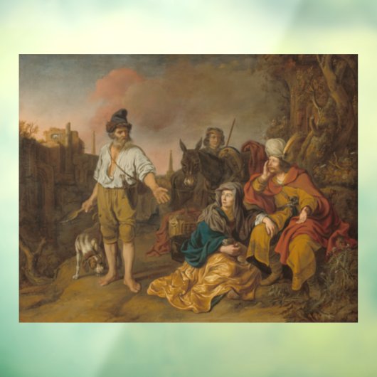 Levite en zijn concubine in Gibeah, het Oude Testa Raamsticker (Vel 3)