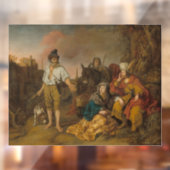 Levite en zijn concubine in Gibeah, het Oude Testa Raamsticker (Vel 2)