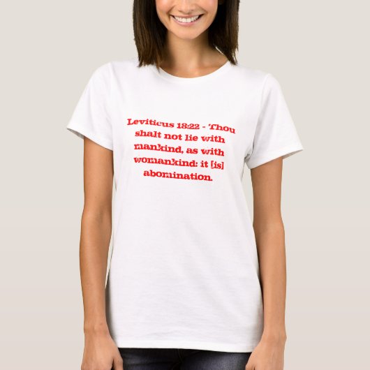 Leviticus 18:22 t-shirt (Voorkant)