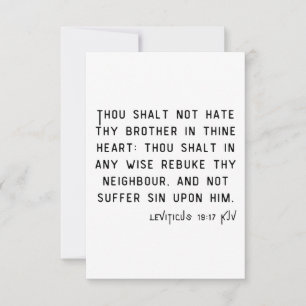Leviticus 19:17 KJV Bijbelscriptgroet Kaart