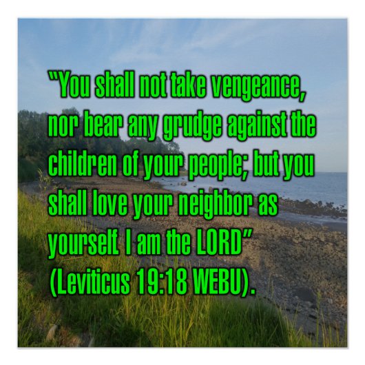Leviticus 19:18 WEBU Perfect Poster (Voorkant)