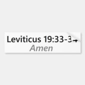 Leviticus 19:33-35 bumpersticker (Voorkant)
