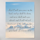 Leviticus 26:6 het Poster van de Schrift (Voorkant)