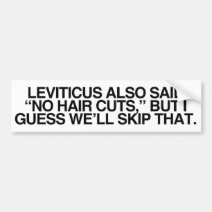 LEVITICUS ZEI AUCH GEEN HAAR KNIPPEN -.png Bumpersticker