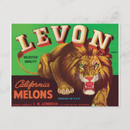 Levon Melons Tiger Los Banos Blythe California Art Briefkaart
