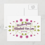 Lew ~ Elizabeth Van / Famous USA Women Briefkaart (Voorkant / Achterkant)