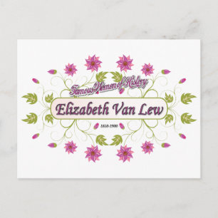 Lew ~ Elizabeth Van / Famous USA Women Briefkaart