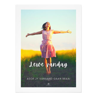 Lewe Vandag Asof Jy Vanaand Gaan Braai Foto Afdruk