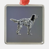 Lewellin Setter Metalen Ornament (Voorkant)