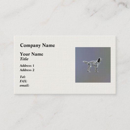 Lewellin Setter Visitekaartje (Voorkant)