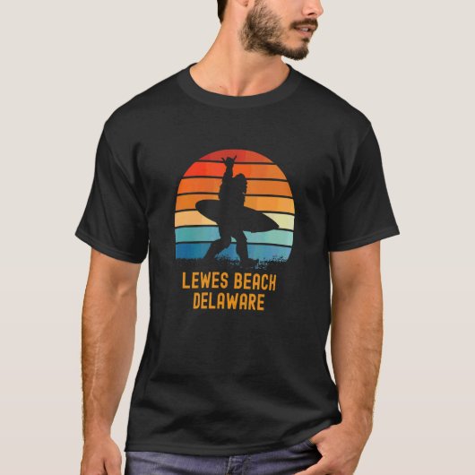 Lewes Beach Delaware Sasquatch Souvenir T-shirt (Voorkant)