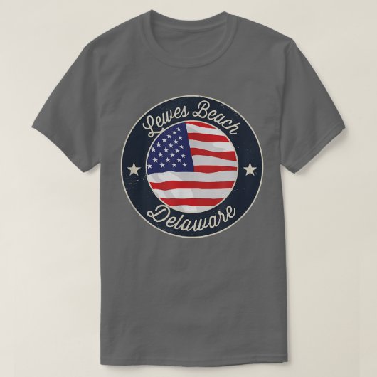 Lewes Beach - Patriottisch Delaware Souvenir T-shi T-shirt (Design voorkant)