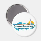 Lewes Beach "Surf" Design. Magneet (Voorkant / Achterkant)