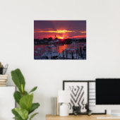 Lewes Canal Sunset 2005 Poster (Thuiskantoor)