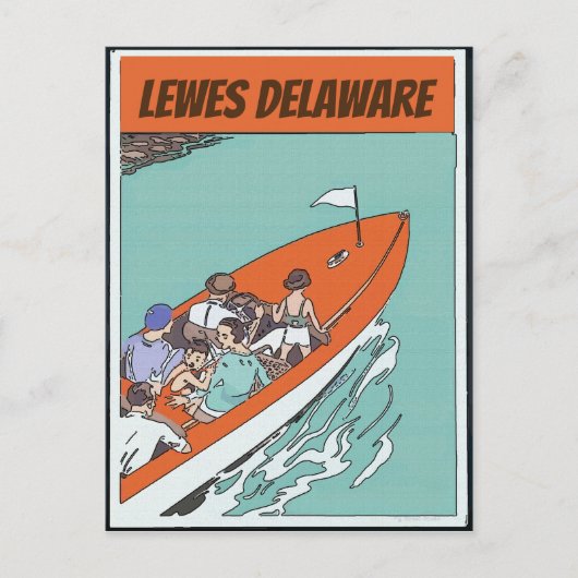 Lewes, DE, Boat Ride,  Briefkaart (Voorkant)