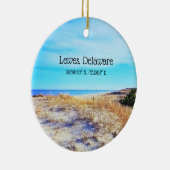 Lewes Delaware met Coordinates Ornament (Rechts)