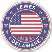 Lewes Delaware Sticker (Voorkant)