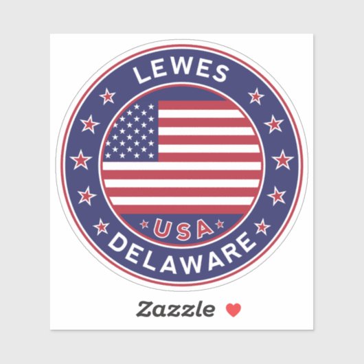Lewes Delaware Sticker (Vel)