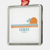 Lewes Delaware Sun Palm Trees Metalen Ornament (Links)