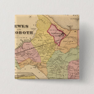 Lewes en Rehoboth Vierkante Button 5,1 Cm