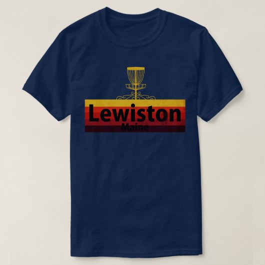 Lewinston Disc Golf Maine T-shirt (Design voorkant)
