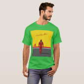 Lewis 2025 Ferrari Arrival Art 44 Driver Portrait  T-shirt (Voorkant volledig)