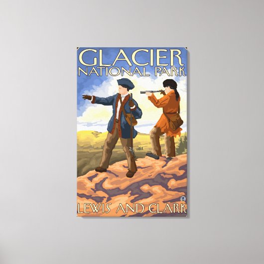 Lewis and Clark - Glacier National Park, MT Canvas Afdruk (Voorkant)