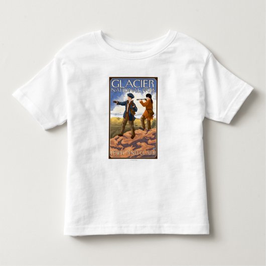 Lewis and Clark - Glacier National Park, MT Kinder Shirts (Voorkant)