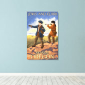Lewis and Clark - Seaside, Oregon Canvas Afdruk (Insitu (Houten vloer))