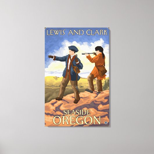 Lewis and Clark - Seaside, Oregon Canvas Afdruk (Voorkant)