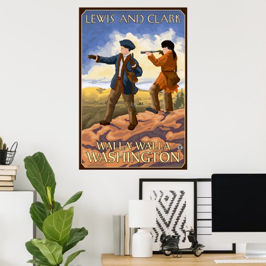 Lewis and Clark - Walla Walla, Washington Poster (Thuiskantoor)
