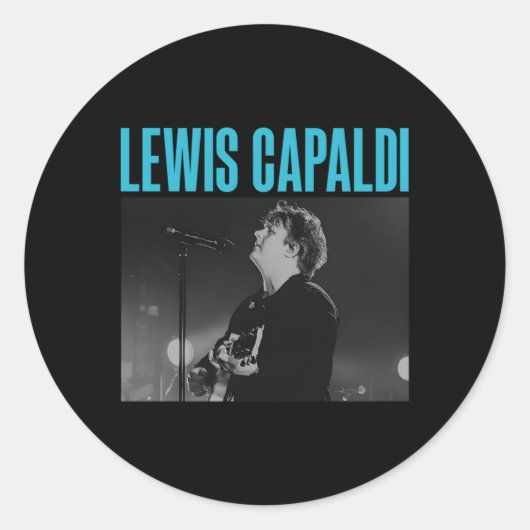 Lewis Capaldi â€"Live Foto Ronde Sticker (Voorkant)