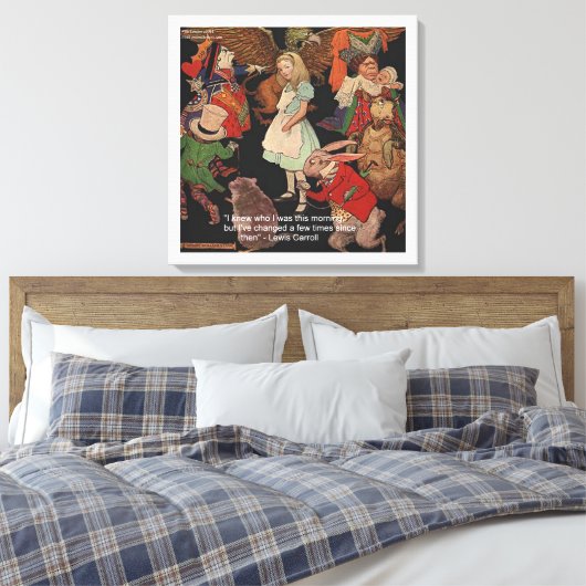 Lewis Carroll & Change of Mind Canvas Print (Insitu (Slaapkamer))