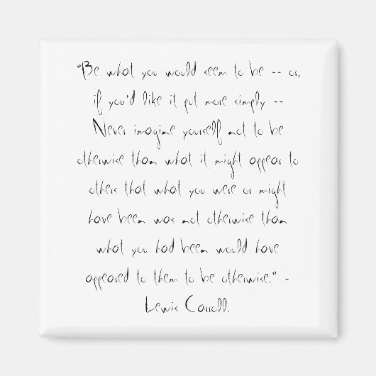 Lewis Carroll citaat Magneet (Voorkant)