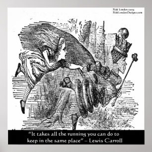 Lewis Carroll Grafisch & Bekende Citaten Poster