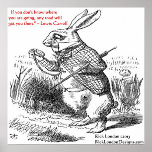 Lewis Carroll Grafisch & Bekende Citaten Poster