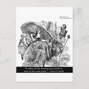 Lewis Carroll Graphic & Famous Quote Briefkaart