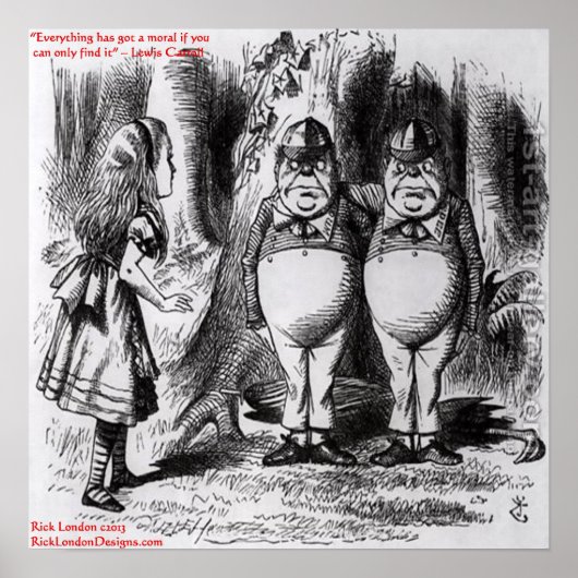 Lewis Carroll Graphic & Famous Quote Poster (Voorkant)