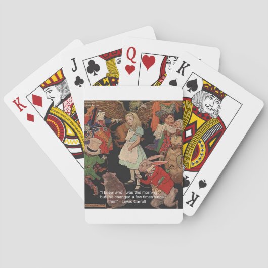 Lewis Carroll Illustratie & Veranderende Kennis Ci Pokerkaarten (Achterkant)