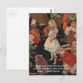 Lewis Carroll Illustration & Mind Change Quote Briefkaart (Voorkant / Achterkant)